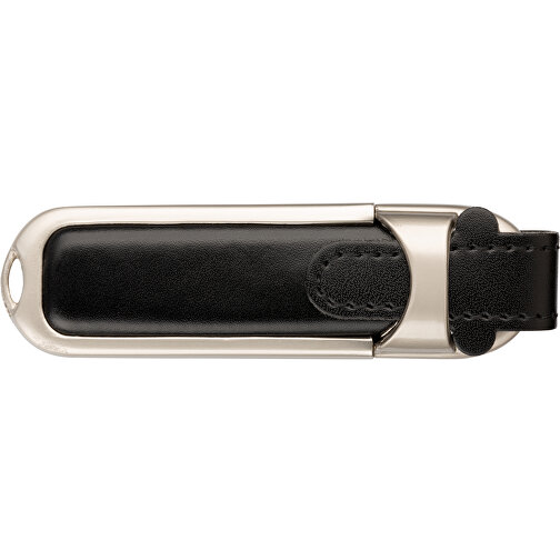 USB-Stick DAKAR 1 GB , Promo Effects MB , schwarz MB , 1 GB , Leder / Metall MB , 3 - 10 MB/s MB , 8,80cm x 1,40cm x 2,80cm (Länge x Höhe x Breite), Bild 4