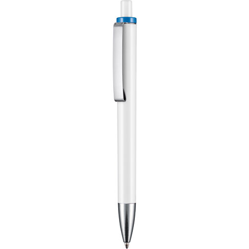 Kugelschreiber EXOS , Ritter-Pen, himmelblau/weiß, ABS-Kunststoff, 14,00cm (Länge), Bild 1