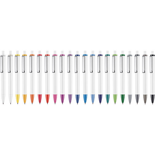 Kugelschreiber Exos P , Ritter-Pen, rot/weiss, ABS-Kunststoff, 14,00cm (Länge), Bild 4
