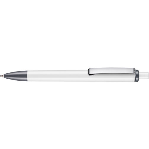 Kugelschreiber Exos P , Ritter-Pen, dunkelgrau/weiß, ABS-Kunststoff, 14,00cm (Länge), Bild 3