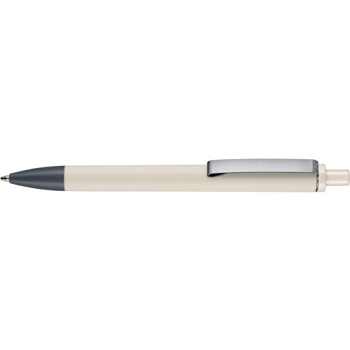 Kugelschreiber Exos Soft P , Ritter-Pen, elfenbein/dunkelgrau, ABS-Kunststoff, 14,00cm (Länge), Bild 3