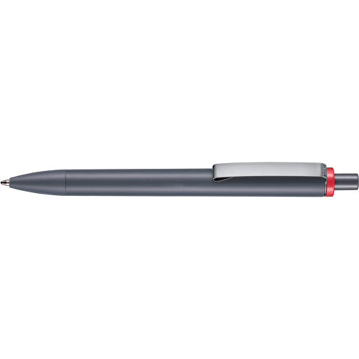 Kugelschreiber Exos Soft P , Ritter-Pen, dunkelgrau, ABS-Kunststoff, 14,10cm (Länge), Bild 3