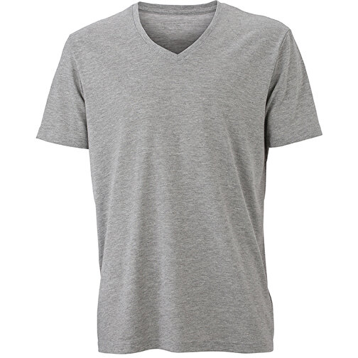 Men’s Heather T-Shirt , James Nicholson, grau-heather, 65% Polyester, 35% Baumwolle, 3XL, , Bild 1
