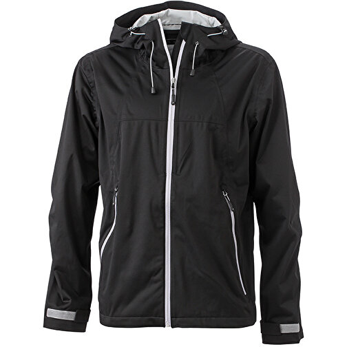 Men’s Outdoor Jacket , James Nicholson, schwarz/silver, 100% Polyester, M, , Bild 1