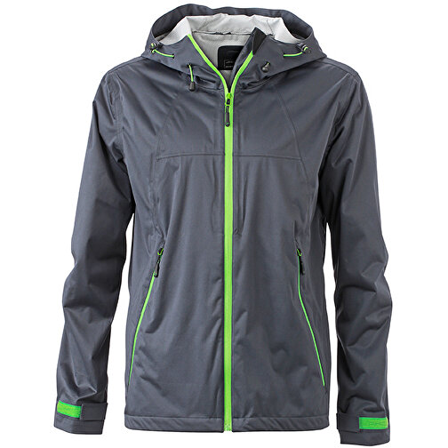 Men’s Outdoor Jacket , James Nicholson, iron-grau/grün, 100% Polyester, L, , Bild 1