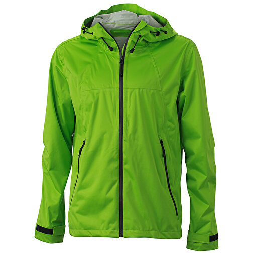 Men’s Outdoor Jacket , James Nicholson, spring-grün/iron-grau, 100% Polyester, 3XL, , Bild 1