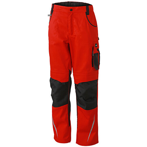 Workwear Pants , James Nicholson, rot/schwarz, 100% Polyamid CORDURA ®, 46, , Bild 1
