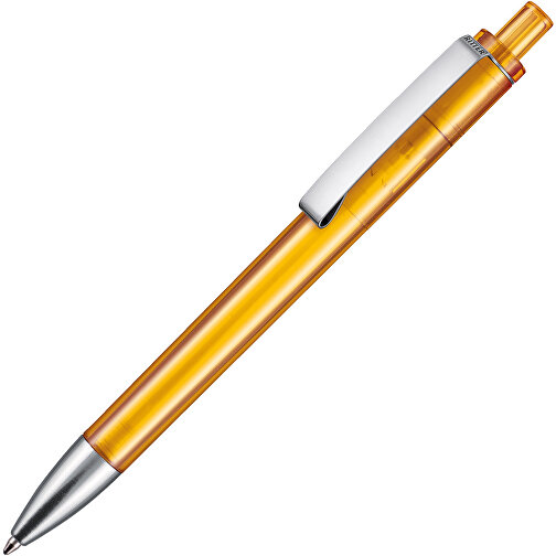 Kugelschreiber EXOS TRANSPARENT , Ritter-Pen, mango-gelb, ABS-Kunststoff, 14,00cm (Länge), Bild 2