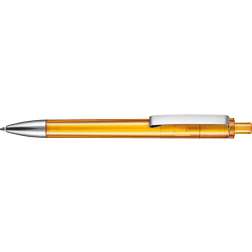 Kugelschreiber EXOS TRANSPARENT , Ritter-Pen, mango-gelb, ABS-Kunststoff, 14,00cm (Länge), Bild 3