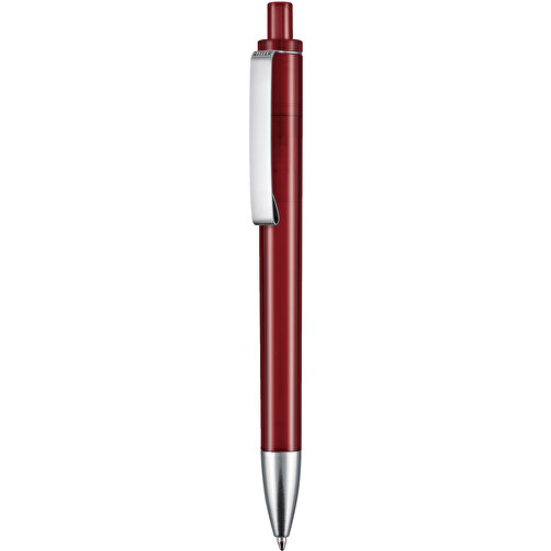 Kugelschreiber EXOS TRANSPARENT , Ritter-Pen, rubin-rot, ABS-Kunststoff, 14,00cm (Länge), Bild 1