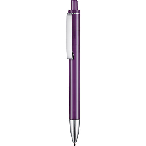 Kugelschreiber EXOS TRANSPARENT , Ritter-Pen, pflaumen-lila, ABS-Kunststoff, 14,00cm (Länge), Bild 1