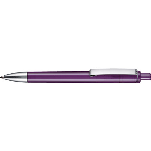 Kugelschreiber EXOS TRANSPARENT , Ritter-Pen, pflaumen-lila, ABS-Kunststoff, 14,00cm (Länge), Bild 3