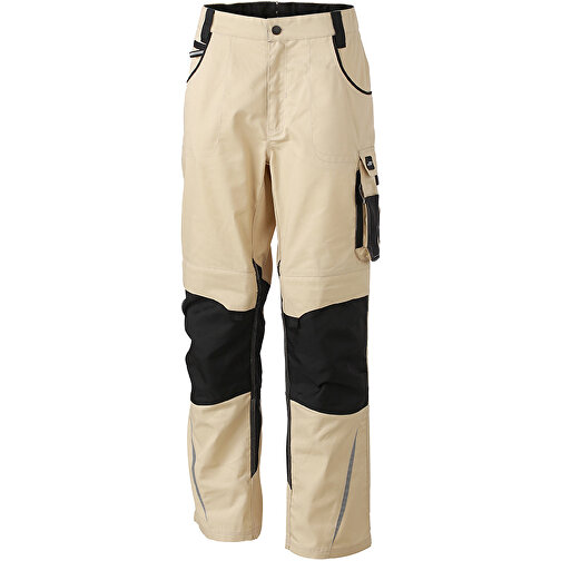 Workwear Pants , James Nicholson, stone/schwarz, 100% Polyamid CORDURA ®, 46, , Bild 1
