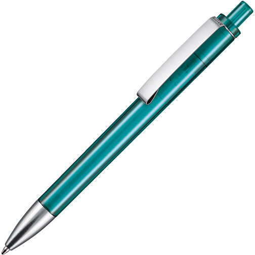 Kugelschreiber EXOS TRANSPARENT , Ritter-Pen, türkis, ABS-Kunststoff, 14,00cm (Länge), Bild 2