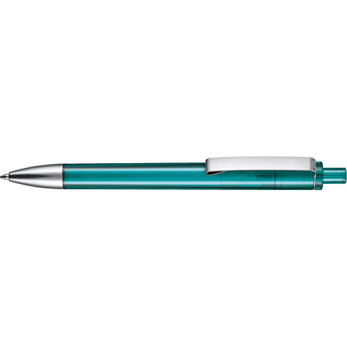 Kugelschreiber EXOS TRANSPARENT , Ritter-Pen, türkis, ABS-Kunststoff, 14,00cm (Länge), Bild 3