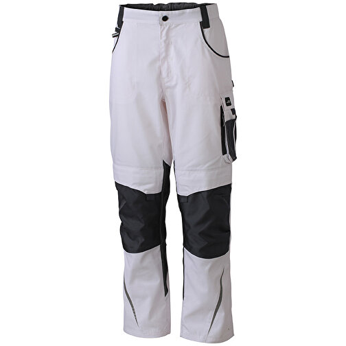 Workwear Pants , James Nicholson, weiß/carbon, 100% Polyamid CORDURA ®, 48, , Bild 1