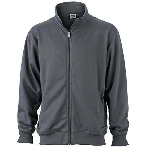 Workwear Sweat Jacket , James Nicholson, carbon, 70% Baumwolle, 30% Polyester, M, , Bild 1