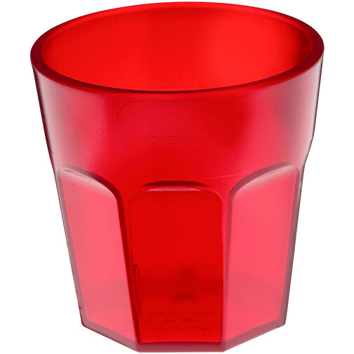 Trinkbecher 'Tumble' , trend-rot PS, Kunststoff, 8,30cm (Höhe), Bild 1
