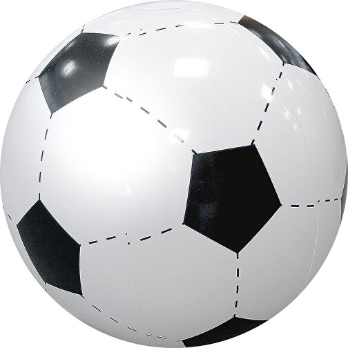 Wasserball 'Fußball', Klein , weiß/schwarz, Kunststoff, , Bild 1