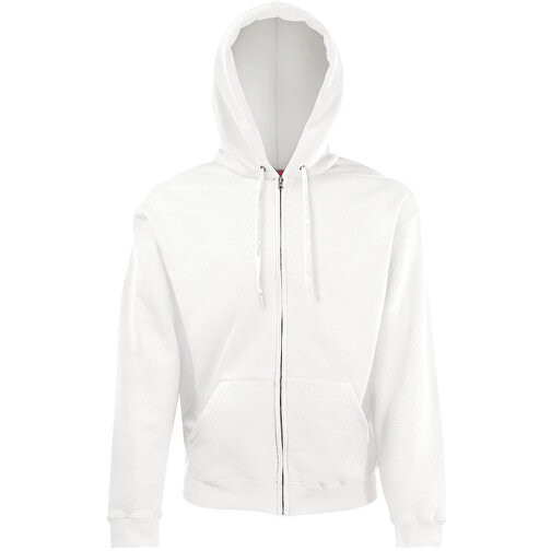 New Hooded Sweat Jacket , Fruit of the Loom, weiß, 80 % Baumwolle, 20 % Polyester, XL, , Bild 1