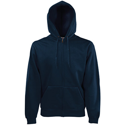 New Hooded Sweat Jacket , Fruit of the Loom, deep navy, 80 % Baumwolle, 20 % Polyester, S, , Bild 1
