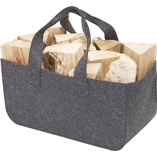 Kaminholz-Tasche HOMY , grau, Polyester, 50,00cm x 25,00cm x 25,00cm (Länge x Höhe x Breite), Bild 7