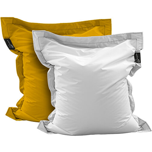 Sitzsack Mini Lounger, Inkl. Einseitigem Digitaldruck , gelb, 40% Repreve® / 60% Polyester, 130,00cm x 20,00cm x 100,00cm (Länge x Höhe x Breite), Bild 2