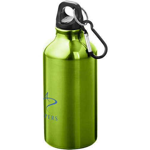 Auslaufsichere Trinkflasche Aluminium  - 400 Ml , apfelgrün, Aluminium, 17,50cm (Höhe), Bild 2