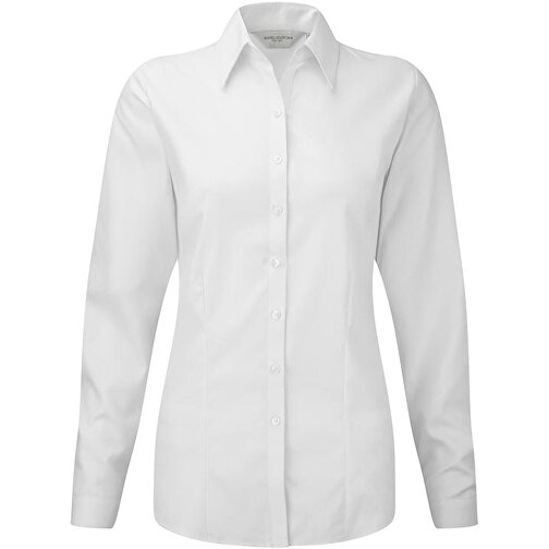 Herringbone Shirt Für Damen Langarm , Russell, weiß, XS, , Bild 1
