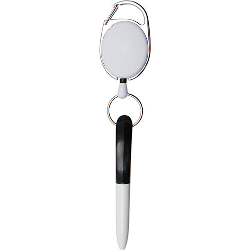 Jo-Jo Score-Stift Mit Schlüsselring Schwarz , schwarz/weiß, Kunststoff/Metall, 17,50cm (Länge), Bild 1