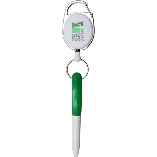 Jo-Jo Score-Stift Mit Schlüsselring Grün , grün/weiß, Kunststoff/Metall, 17,50cm (Länge), Bild 2