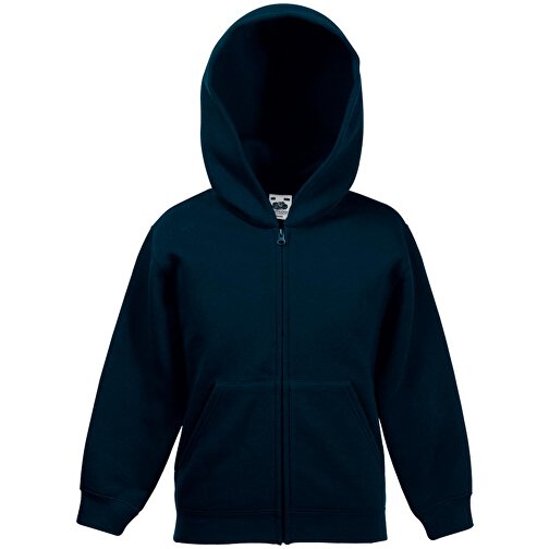 Kids Premium Hooded Sweat Jacket , Fruit of the Loom, deep navy, 70 % Baumwolle / 30 % Polyester, 152, , Bild 1
