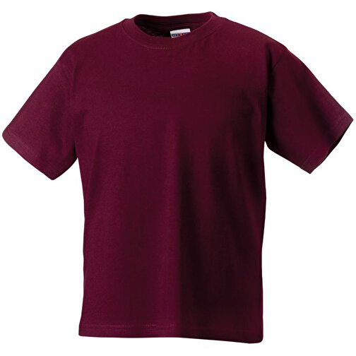 Kids T-shirt , Russell, burgund, 100% Baumwolle, 104, , Bild 1
