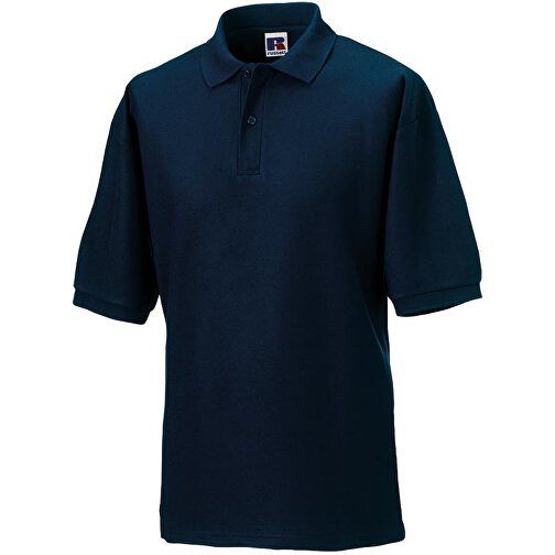 Klassisches Polo Aus Mischgewebe , Russell, navy blau, 65% Polyester, 35% Baumwolle, 2XL, , Bild 1
