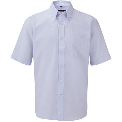 Kurzärmliges Oxford-Hemd , Russell, oxfordblau, 70 % Baumwolle / 30 % Polyester, XL, , Bild 1