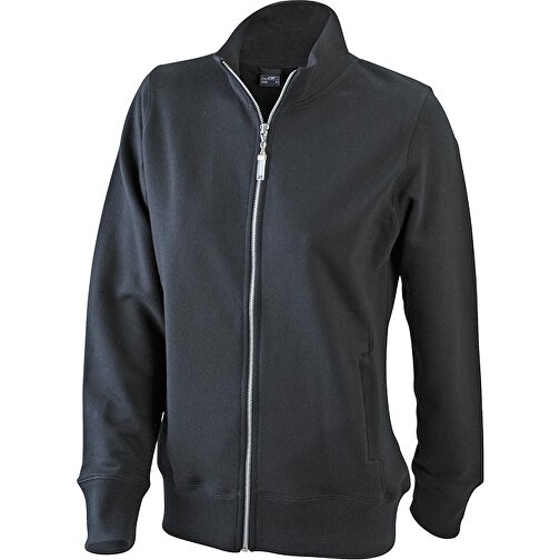 Ladies´ Jacket , James Nicholson, schwarz, 80 % Baumwolle, 20 % Polyester, 2XL, , Bild 1