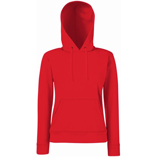 Lady-Fit Hooded Sweat , Fruit of the Loom, rot, 80 % Baumwolle / 20 % Polyester, S, , Bild 1