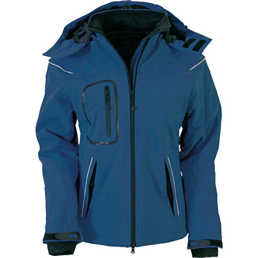 Ladies´ Winter Softshell Jacket , James Nicholson, navy, Aussenmaterial: 95 % Polyester, 5 % Elastan, Futter und Wattierung: 100 % Polyester, 2XL, , Bild 1