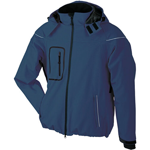 Men´s Winter Softshell Jacket , James Nicholson, navy, Außenmaterial: 95 % Polyester, 5 % Elastan, Futter und Wattierung: 100 % Polyester, 3XL, , Bild 1