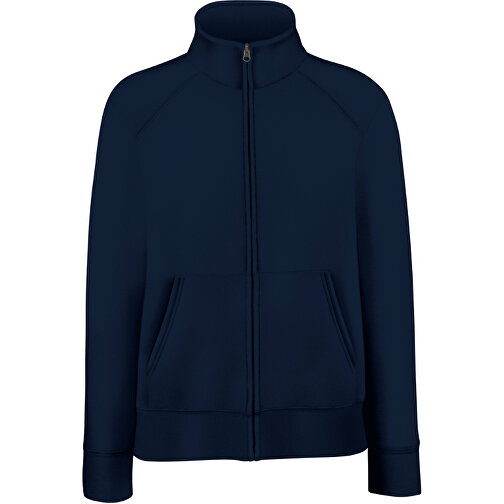 New Lady-Fit Sweat Jacket , Fruit of the Loom, deep navy, 80 % Baumwolle, 20 % Polyester, 2XL, , Bild 1