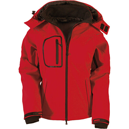 Ladies´ Winter Softshell Jacket , James Nicholson, rot, Außenmaterial: 95 % Polyester, 5 % Elastan, Futter und Wattierung: 100 % Polyester, M, , Bild 1