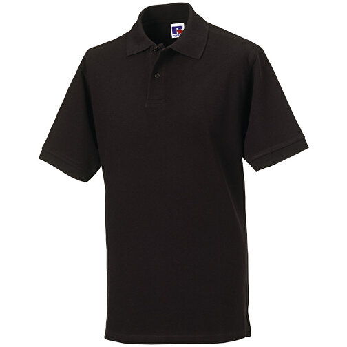 Poloshirt Aus 100% Baumwollpique , Russell, schwarz, 100 % Baumwolle, 3XL, , Bild 1