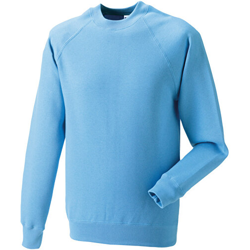 Raglan Sweatshirt , Russell, himmelblau, 47 % Baumwolle / 53 % Polyester, S, , Bild 1