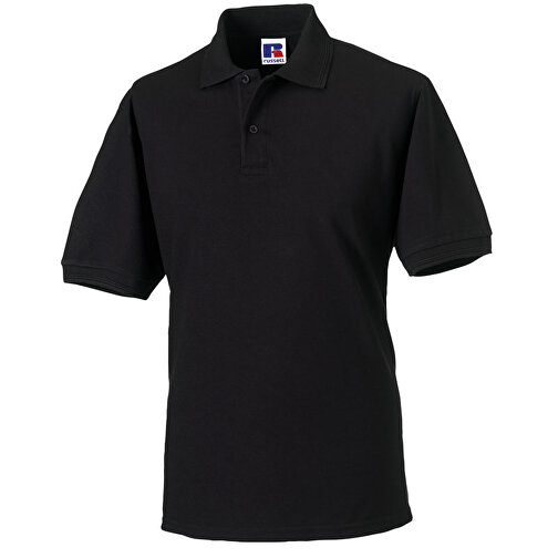 Strapazierfähiges Polo Aus Mischgewebe , Russell, schwarz, 65 % Polyester, 35 % Baumwolle, M, , Bild 1