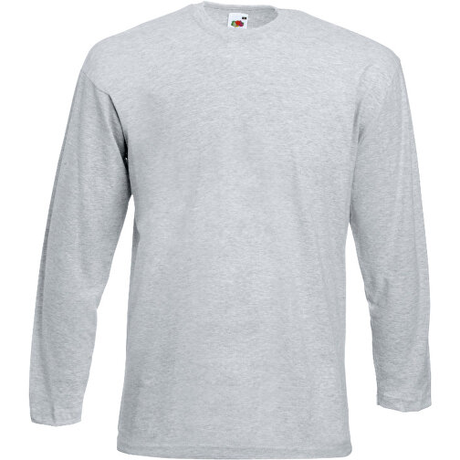 Valueweight Longsleeve T-Shirt , Fruit of the Loom, grau meliert, 97 % Baumwolle / 3 % Polyester, 2XL, , Bild 1