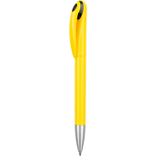 Kugelschreiber Halo , Promo Effects, gelb / schwarz, Kunststoff, 14,00cm (Länge), Bild 1