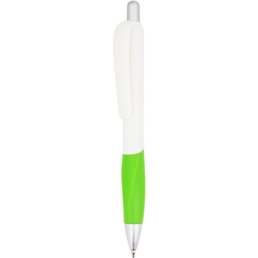 Kugelschreiber Muscle , Promo Effects, grün / weiss, Kunststoff, 14,10cm (Länge), Bild 1