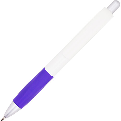 Kugelschreiber Muscle , Promo Effects, lila / weiß, Kunststoff, 14,10cm (Länge), Bild 4