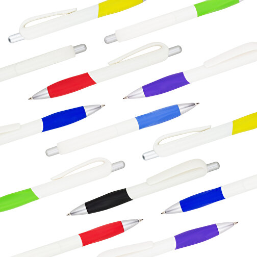 Kugelschreiber Muscle , Promo Effects, lila / weiß, Kunststoff, 14,10cm (Länge), Bild 7