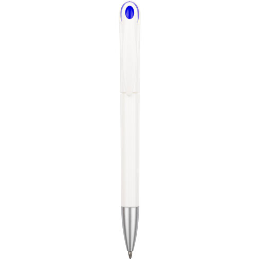 Kugelschreiber Halo , Promo Effects, weiss / blau, Kunststoff, 14,00cm (Länge), Bild 4